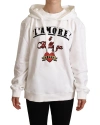 DOLCE & GABBANA DOLCE & GABBANA WHITE L'AMORE HOODED PULLOVER WOME