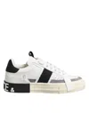 Dolce & Gabbana White Leather Custom 2.zero Sneakers Shoes In Multi