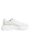 Dolce & Gabbana White Leather Daymaster Low Top Sneakers Shoes In White