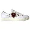 Dolce & Gabbana White Portofino Sacred Heart Sneakers Women Shoes In White