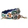 Dolce & Gabbana White Leather Handbag Belt Accessory Shoulder Women's Strap In Multi
