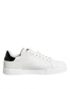 Dolce & Gabbana Man Sneakers White Size 11.5 Calfskin In White