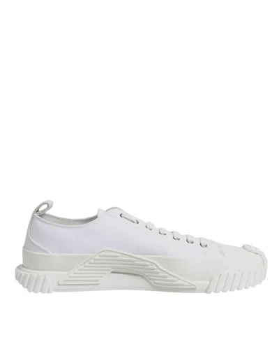 Dolce & Gabbana White Leather Low Top Ns1 Sneakers Men's Shoes