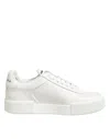 Dolce & Gabbana White Leather Miami Low Top Sneakers Shoes