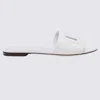 Dolce & Gabbana White Calf Leather Sandals In White