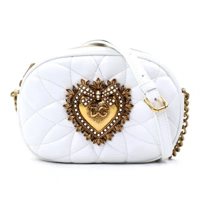 Pre-owned Dolce & Gabbana White Leather Shoulder Bag ()