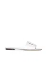 Dolce & Gabbana Dg Millennials Logo Leather Flat Slides In Multi
