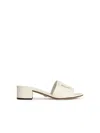 Dolce & Gabbana White Mules With Low Heel And Dg Millennials Detail In White