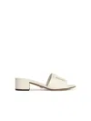 Dolce & Gabbana White Leather Slippers In White