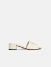 Dolce & Gabbana White Leather Slippers In White