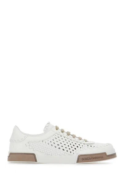 Dolce & Gabbana Sneaker Portofino Yacht White In Animal Print