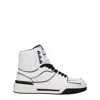 Dolce & Gabbana High Sneakers In Black And White Nappa