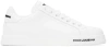 DOLCE & GABBANA WHITE LEATHER SNEAKERS
