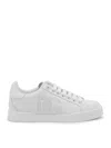 Dolce & Gabbana Portofino Low-top Leather Sneakers With Lateral Monogram In White