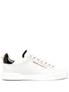 Dolce & Gabbana White Leather Sneakers In White