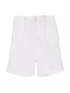 DOLCE & GABBANA WHITE LINEN BERMUDA SHORTS