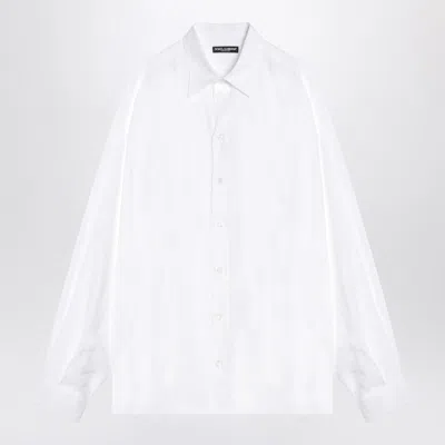 DOLCE & GABBANA WHITE LINEN SHIRT