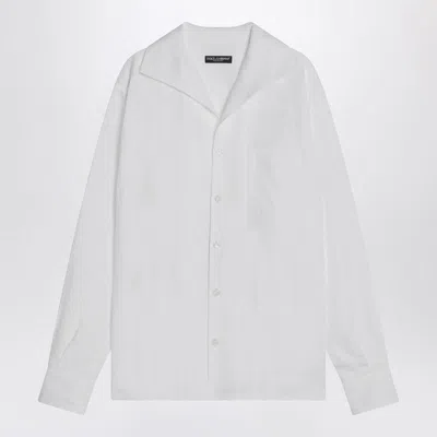 Dolce & Gabbana White Linen Shirt