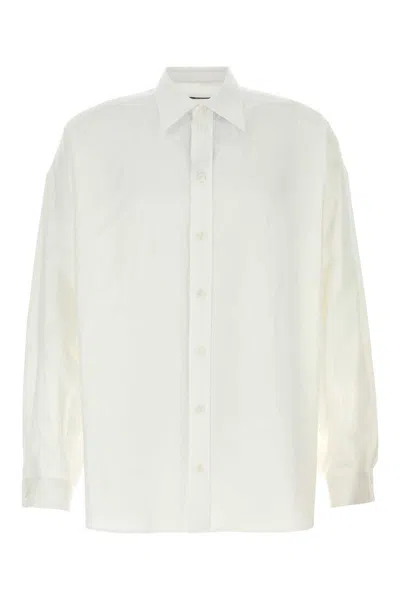 Dolce & Gabbana White Linen Shirt
