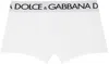 Dolce & Gabbana White Long-leg Boxers In Bianco Ottico