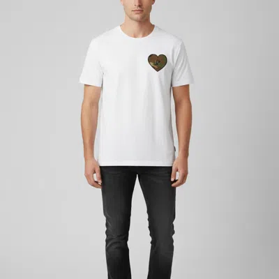 Pre-owned Dolce & Gabbana White Logo Camo Heart Applique Jersey T-shirt Xl