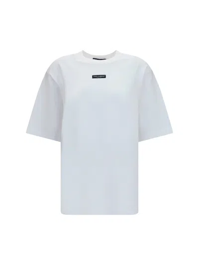 Dolce & Gabbana White Logo Crew Neck T-shirt