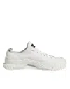 Dolce & Gabbana White Logo Graffiti Low Top Sneakers Shoes In Multi