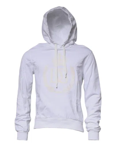 Pre-owned Dolce & Gabbana White Logo Hooded Pullover Sweatshirt Men's Sweater ()
