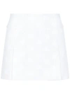 DOLCE & GABBANA LOGO JACQUARD MINI SKIRT - WOMEN'S - COTTON/POLYESTER/SILK