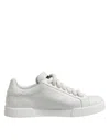 Dolce & Gabbana White Logo Lace Up Low Top Men Sneakers Shoes In White