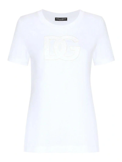 Dolce & Gabbana Logo Cotton T-shirt In White