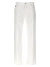 Dolce & Gabbana Denim Trousers With Logo Detail And Pockets In White