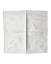Dolce & Gabbana White Logo Silk Square Handkerchief Scarf In Gray