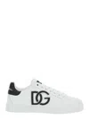 Dolce & Gabbana White Logo Sneakers In Black