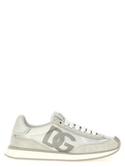 DOLCE & GABBANA WHITE LOGO SNEAKERS