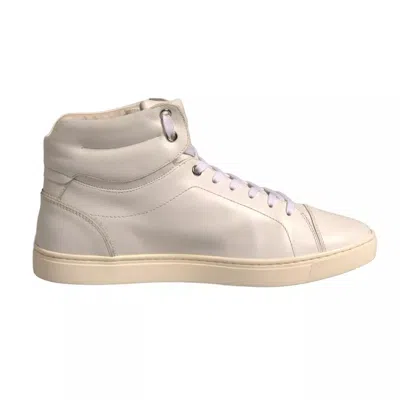 Pre-owned Dolce & Gabbana White London Logo High Top Sneakers Men's Shoes ()
