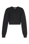 DOLCE & GABBANA WHITE LONG SLEEVE CREW-NECK SWEATER FOR WOMEN