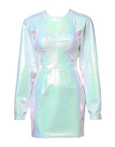 Pre-owned Dolce & Gabbana White Long Sleeves Bodycon Sheath Mini Women's Dress ()