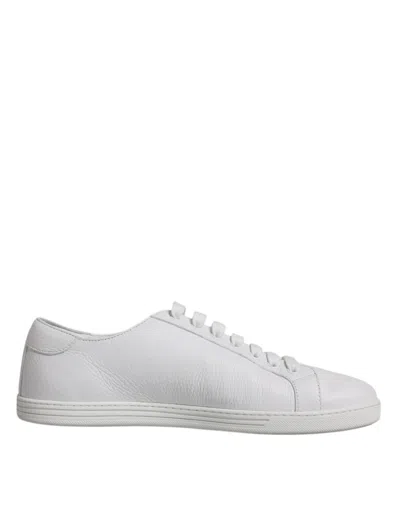 Pre-owned Dolce & Gabbana White Low Top Men Saint Tropez Sneakers Men's Shoes ()