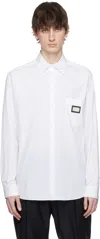 Dolce & Gabbana White Martini-fit Shirt In Bianco Ottico
