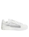 Dolce & Gabbana White Mesh Inserts Low Top Sneakers Shoes In White