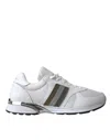 Dolce & Gabbana White Mesh Leather Low Top Trainers Sneakers Shoes In White