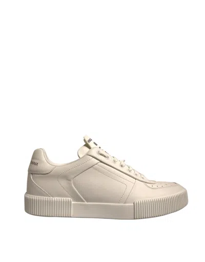 Pre-owned Dolce & Gabbana White Miami Leather Low Top Sneakers Men's Shoes ()