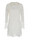 Dolce & Gabbana Women White Minidress In Chantilly Lace Woman In White