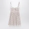 Dolce & Gabbana Lace-trimmed Floral-print Cotton-blend Poplin Bustier Mini Dress In White
