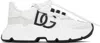 Dolce & Gabbana Woman Multicolor Fabric And Leather Daymaster Sneakers In 80001 Bianco