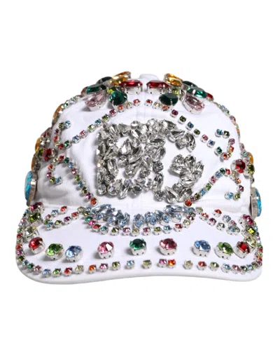 Dolce & Gabbana Hat9700 Crystal-embellished Baseball Cap In Multi