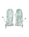Dolce & Gabbana White Nylon Fleece Wrist Length Mitten Gloves