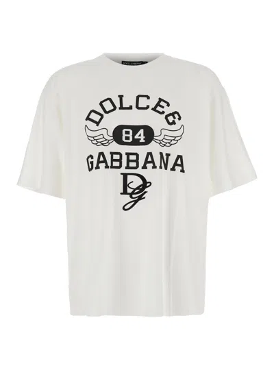 Dolce & Gabbana Men Cotton T-shirt In White