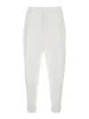 Dolce & Gabbana White Pants With Turn-up Hem In Linen Man In White